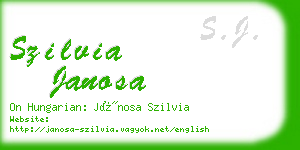 szilvia janosa business card